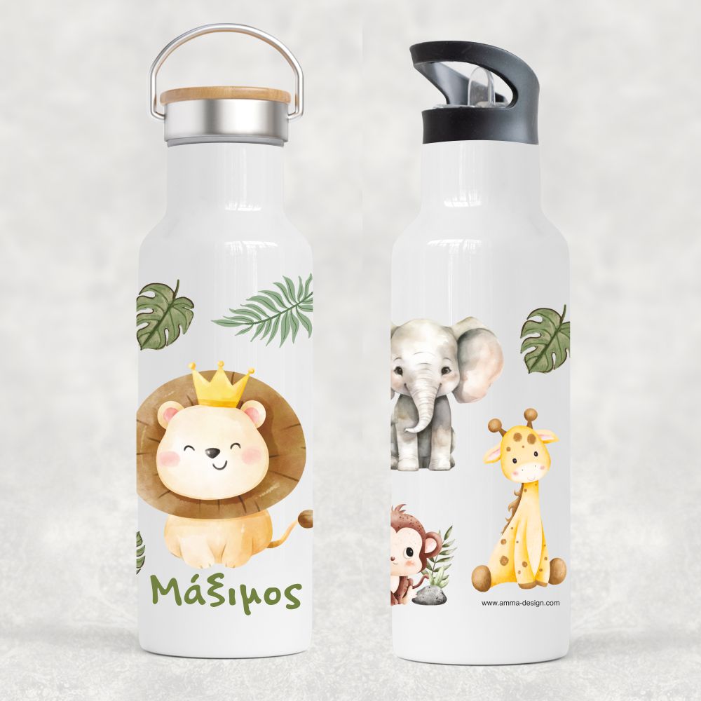 Παιδικό Μπουκάλι Θερμός Ζώα της Ζούγκλας