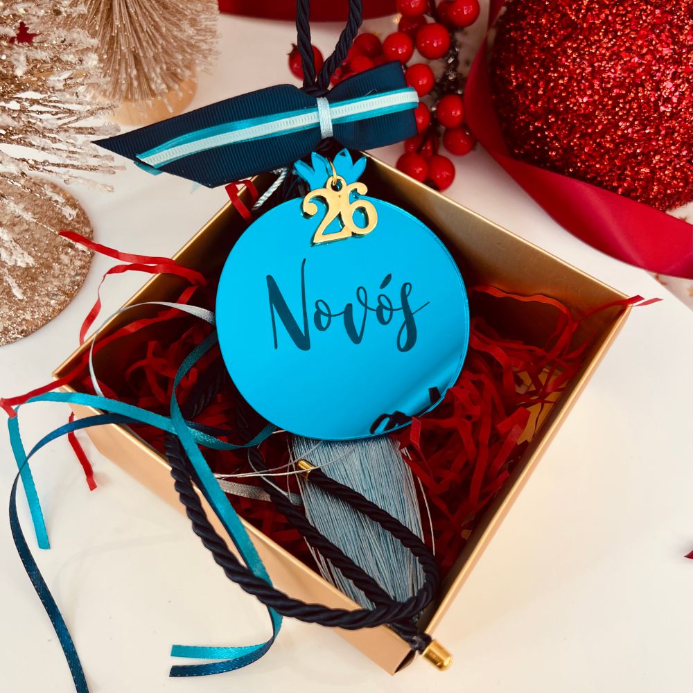 Handmade Lucky Charm Acrylic Blue Pomegranate