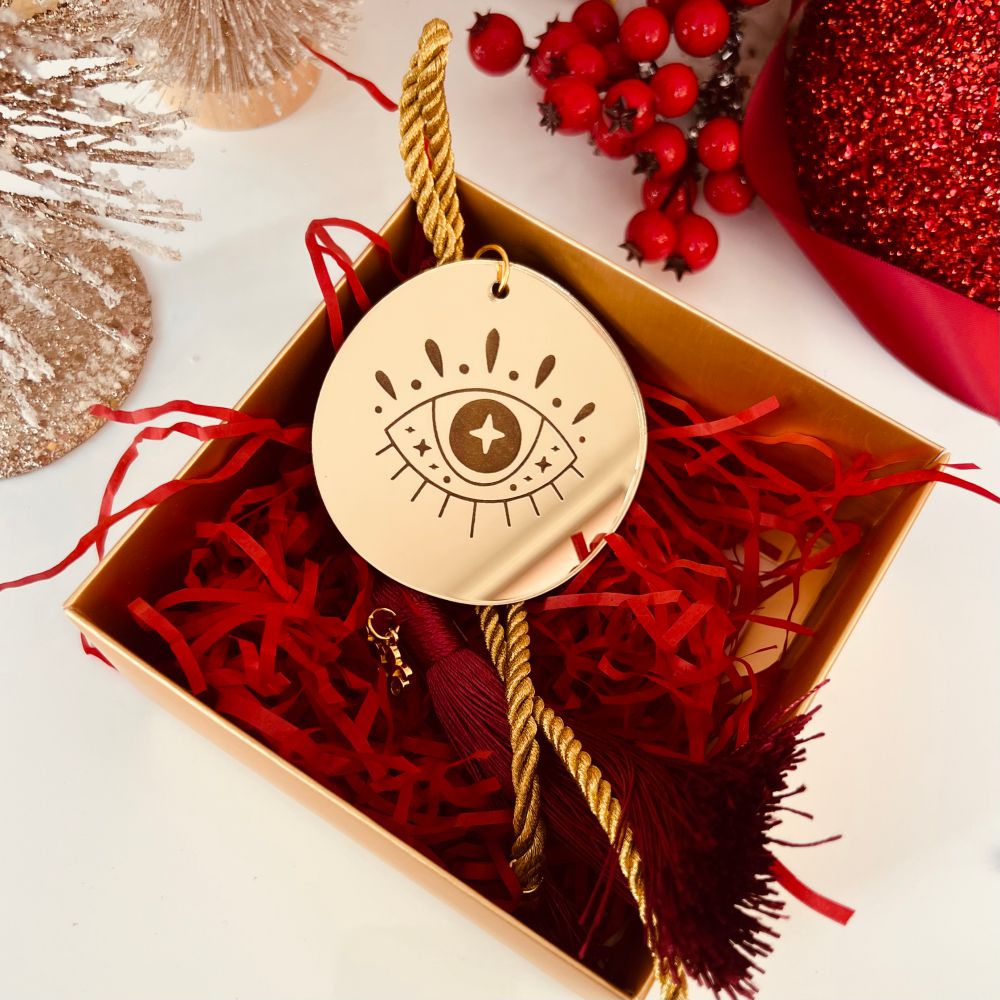 Handmade Lucky Charm Acrylic Gold Eye