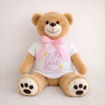 Λούτρινη Αρκούδα Γίγας για το Νεογέννητο It´s a Girl