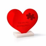 Καρδιά από Plexiglass με Χάραξη Ευχής