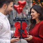 Αρκουδάκι από Κόκκινα Τριαντάφυλλα Αγίου Βαλεντίνου