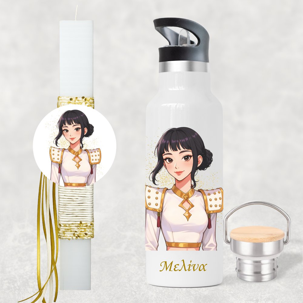 Σετ Πασχαλινή Λαμπάδα και Μπουκάλι Θερμός Zoey Huntrix