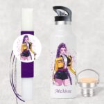 Σετ Πασχαλινή Λαμπάδα και Μπουκάλι Θερμός Rumi Huntrix