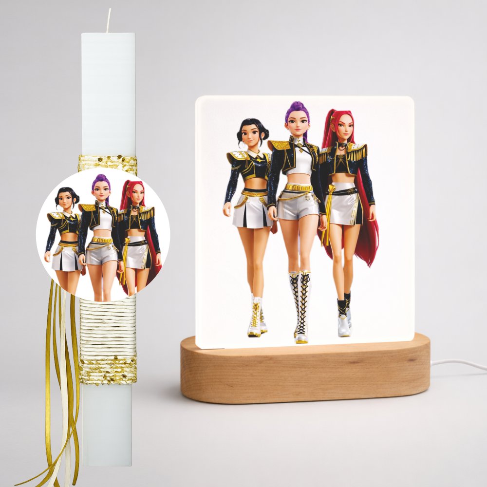 Σετ Πασχαλινή Λαμπάδα και Φωτιστικό Huntrix