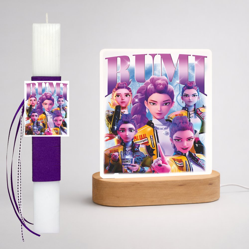 Set of Easter Candle and Led Light Base Rumi Huntrix