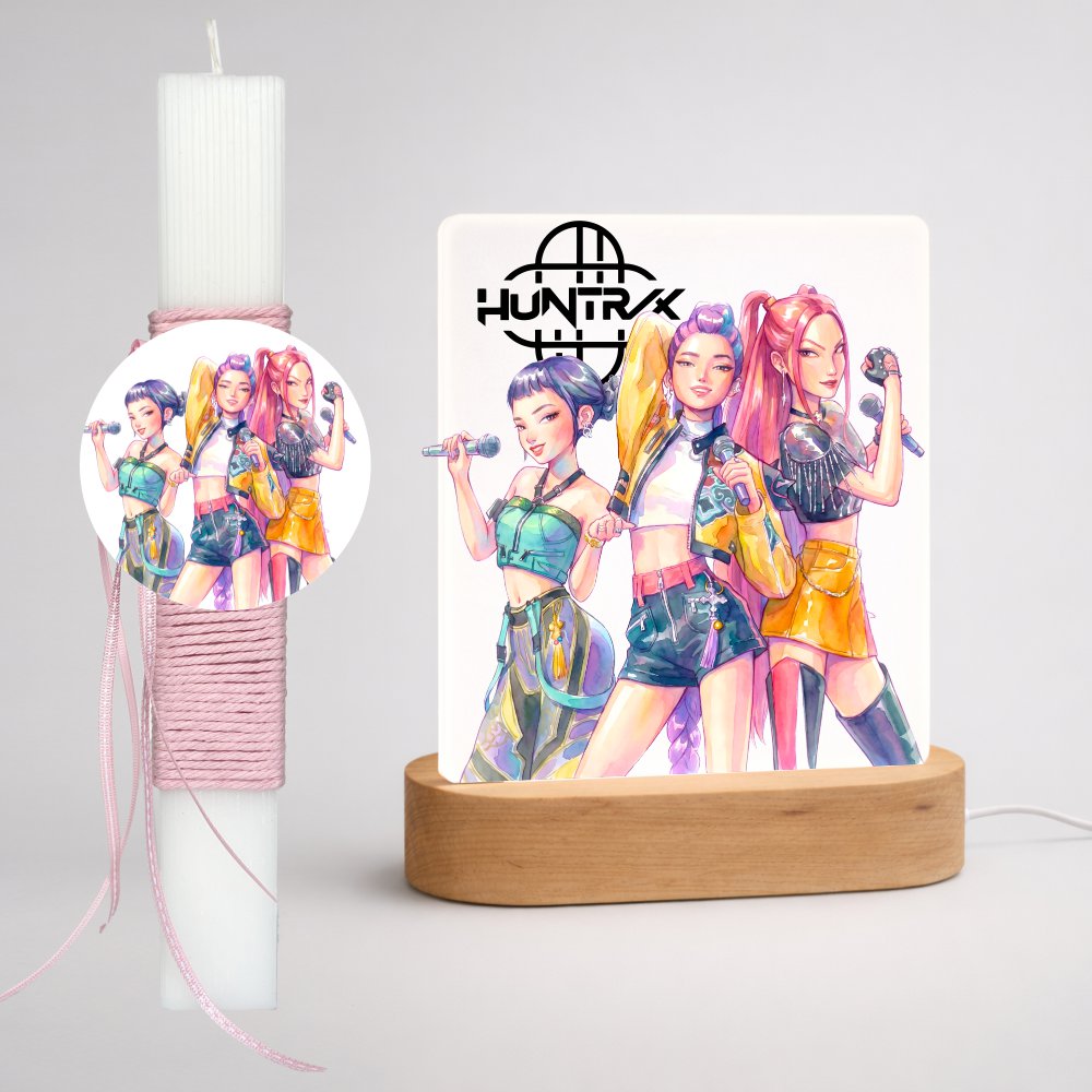 Set of Easter Candle and Led Light Base Huntrix