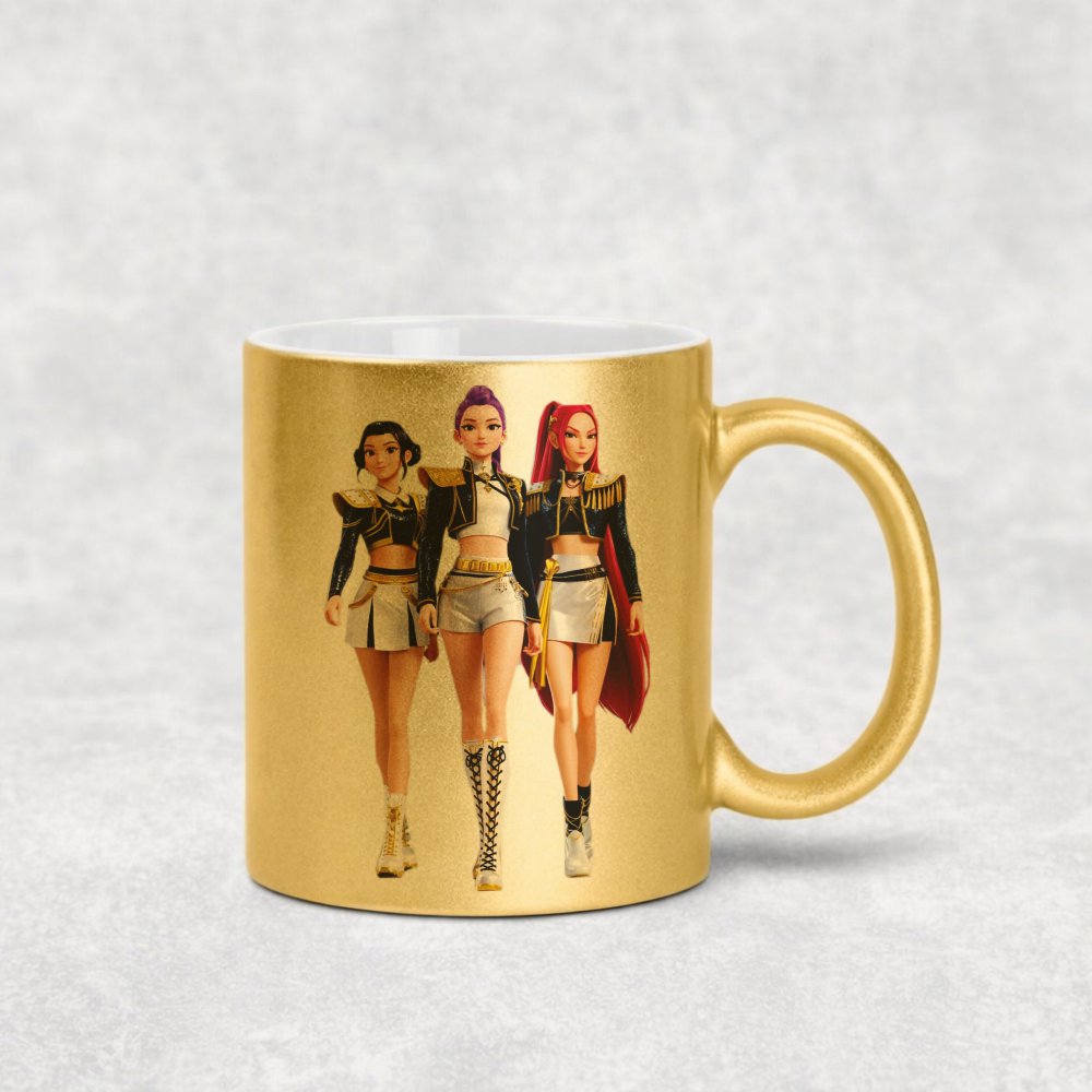 Personalized Ceramic Gold Mug Huntrix