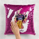 Personalised Sequin Pillowcase Mira Huntrix - Image 2