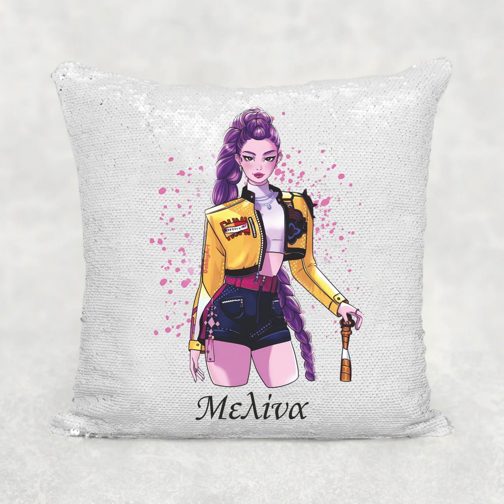 Personalised Sequin Pillowcase Rumi Huntrix