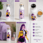 Stainless Steel Thermo Bottle Rumi Huntrix - Image 2