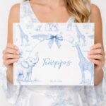 Βιβλίο Ευχών Βάπτισης Baby Blue Toile Safari - Image 2
