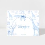 Βιβλίο Ευχών Βάπτισης Baby Blue Toile Safari